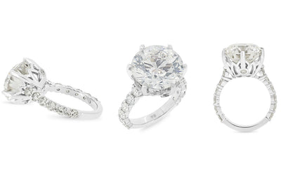 10ct Diamond Lotus Flower Ring