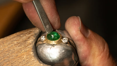 Bespoke Emerald and Diamond Engagement Ring for Anna & Matt