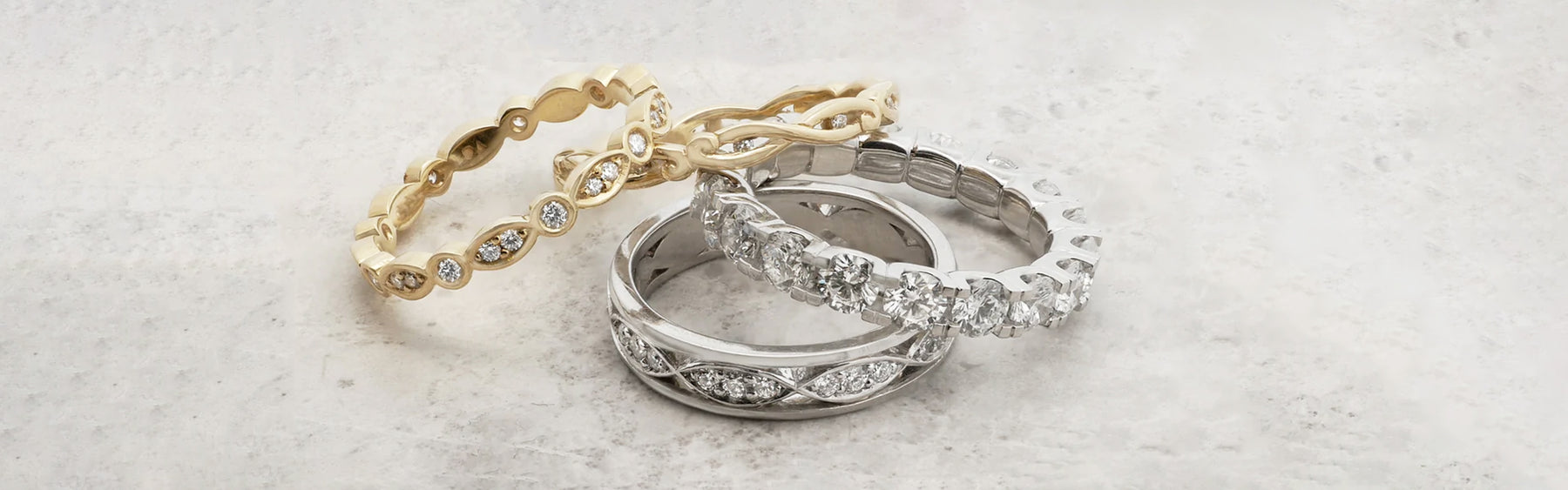 Diamond Eternity Rings in Yellow Gold, White Gold or Platinum