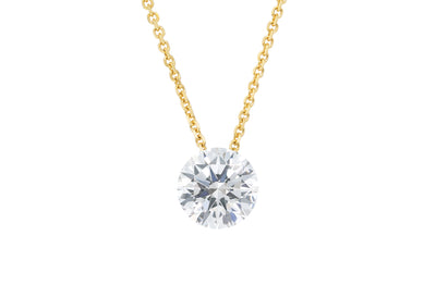 The Floeting® Diamond Pendant in Yellow Gold | 1.01ct F VS2