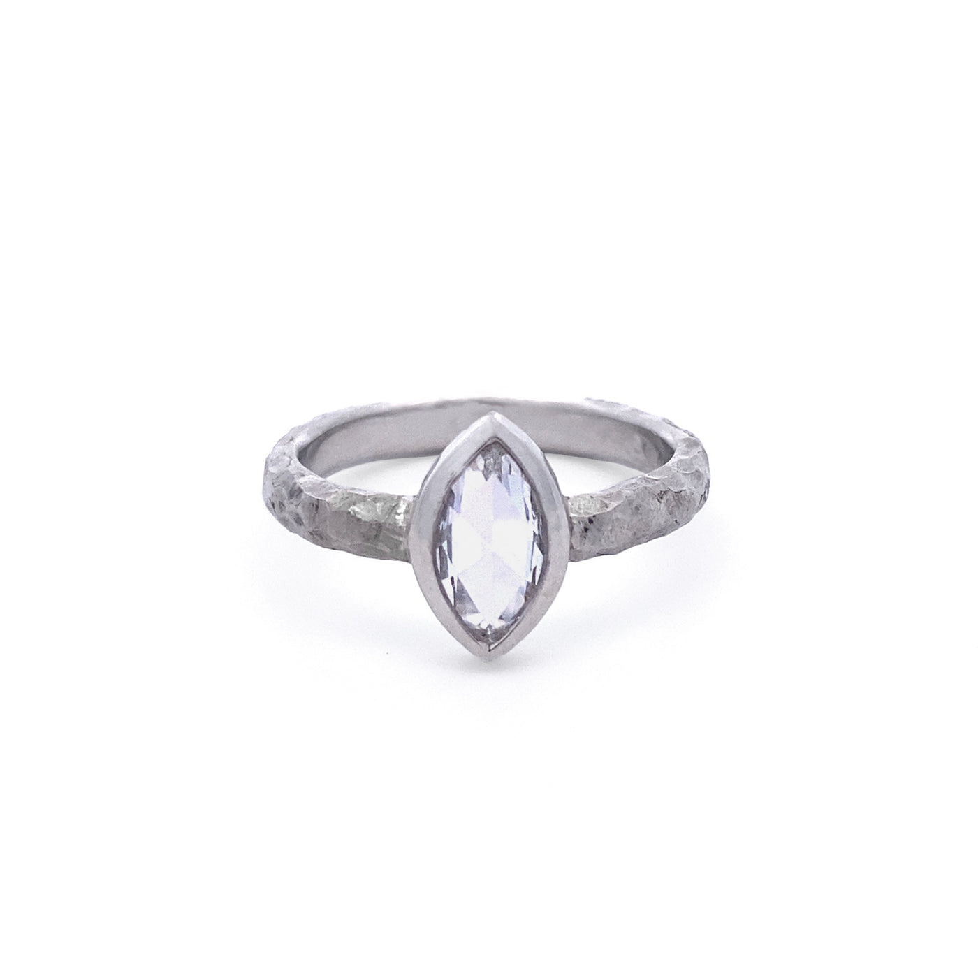 Roman: Marquise Cut Diamond Solitaire Ring in Platinum | 0.67ct