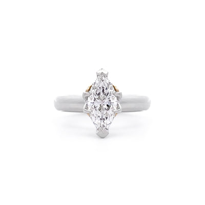 Secret Garden: Marquise Diamond Solitaire Ring in Platinum | 1.21ct D VVS1