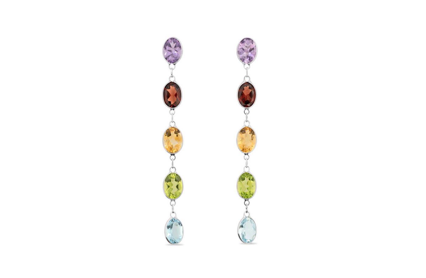 Streak of Colour: Gemstone Drop Earrings in Gold | 4.50ctw