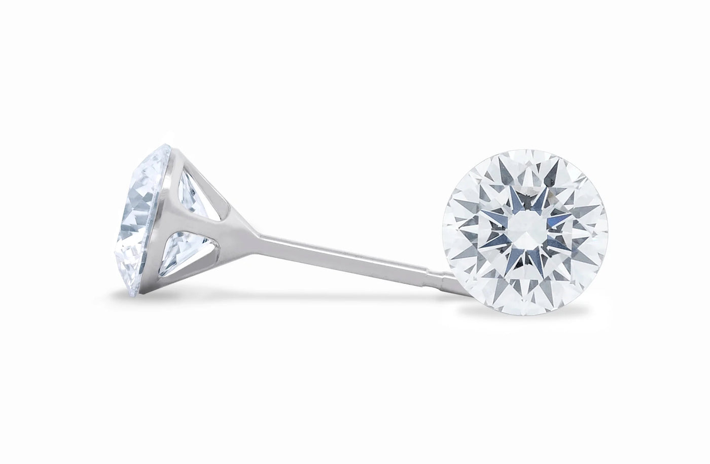The Floeting® Diamond Stud Earrings | 2.01ctw G VS1
