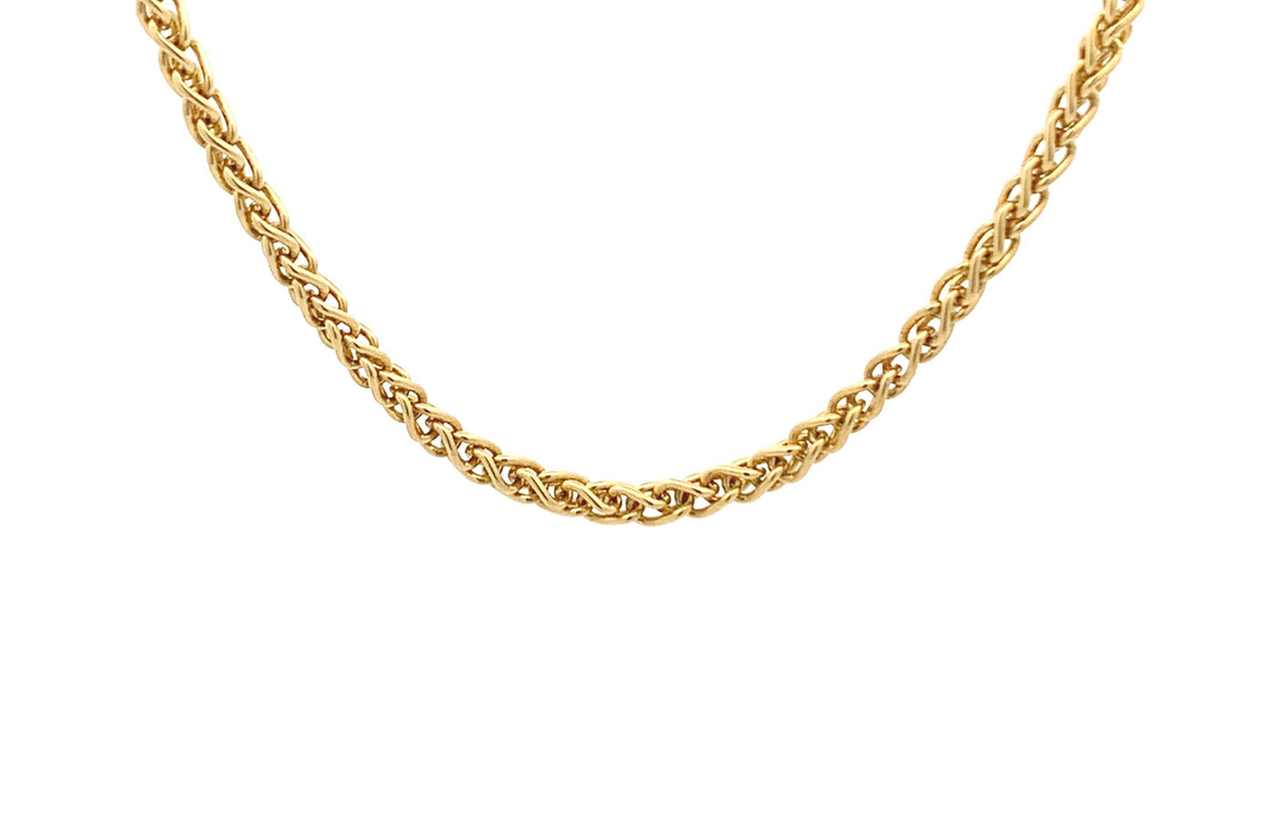 Wheat Chain Necklace in Yellow Gold