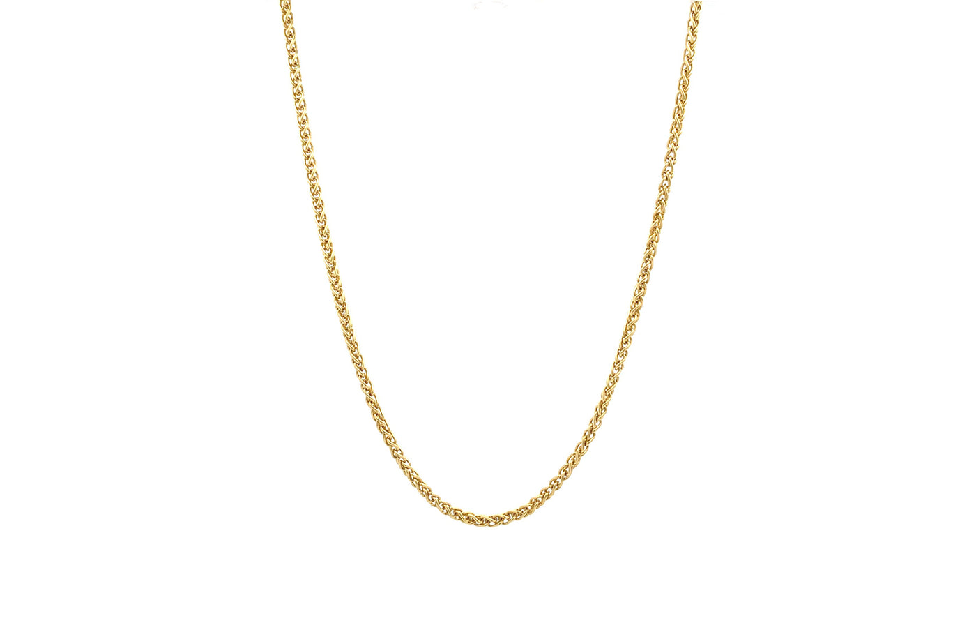 Wheat Chain Necklace in Yellow Gold