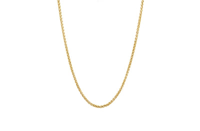 Wheat Chain Necklace in Yellow Gold