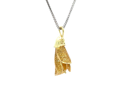 Kōwhai Sapphire Pendant in Yellow and Green Gold | 2.75ctw
