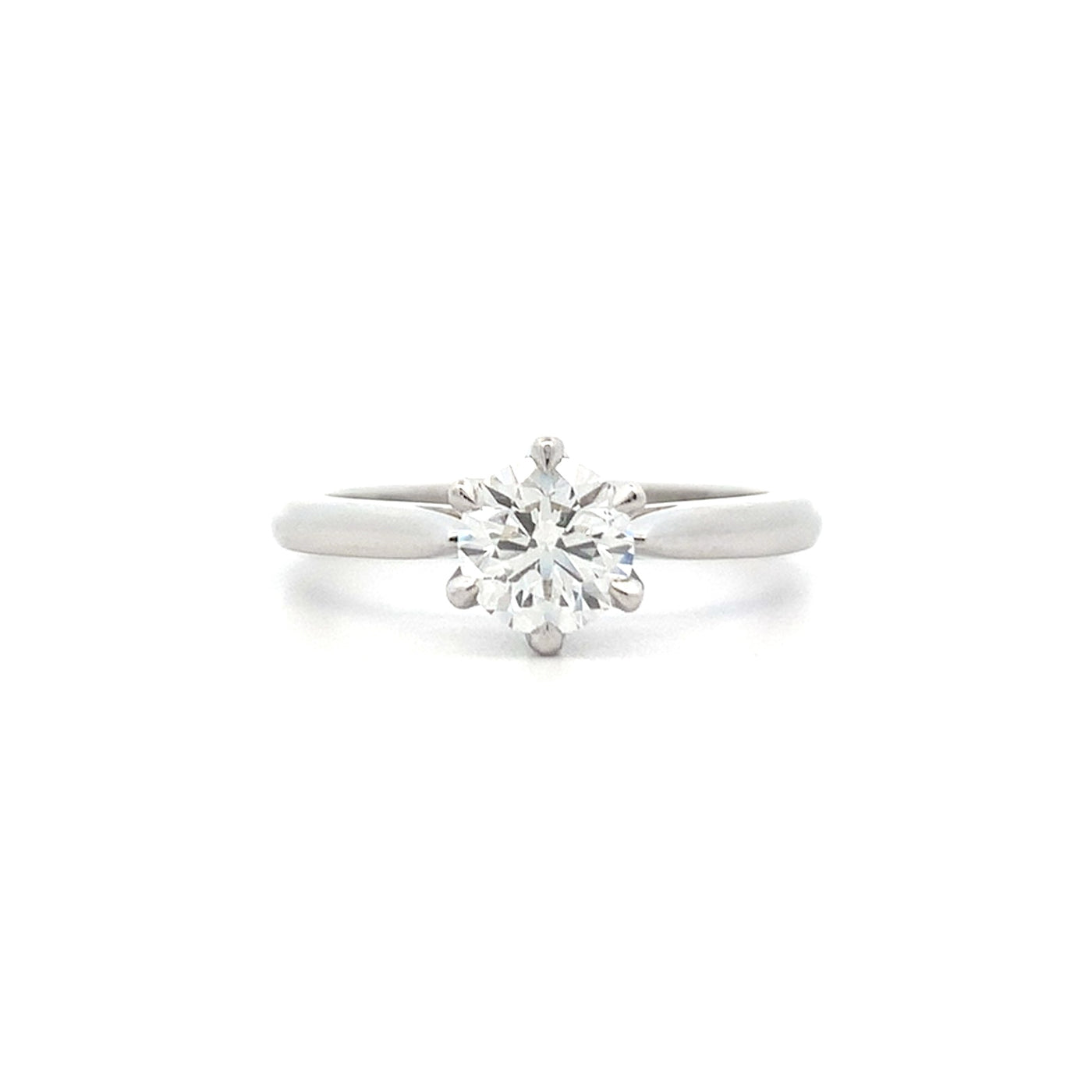 Jolie: Brilliant Cut Diamond Solitaire Ring in Platinum | 0.80ct I SI1