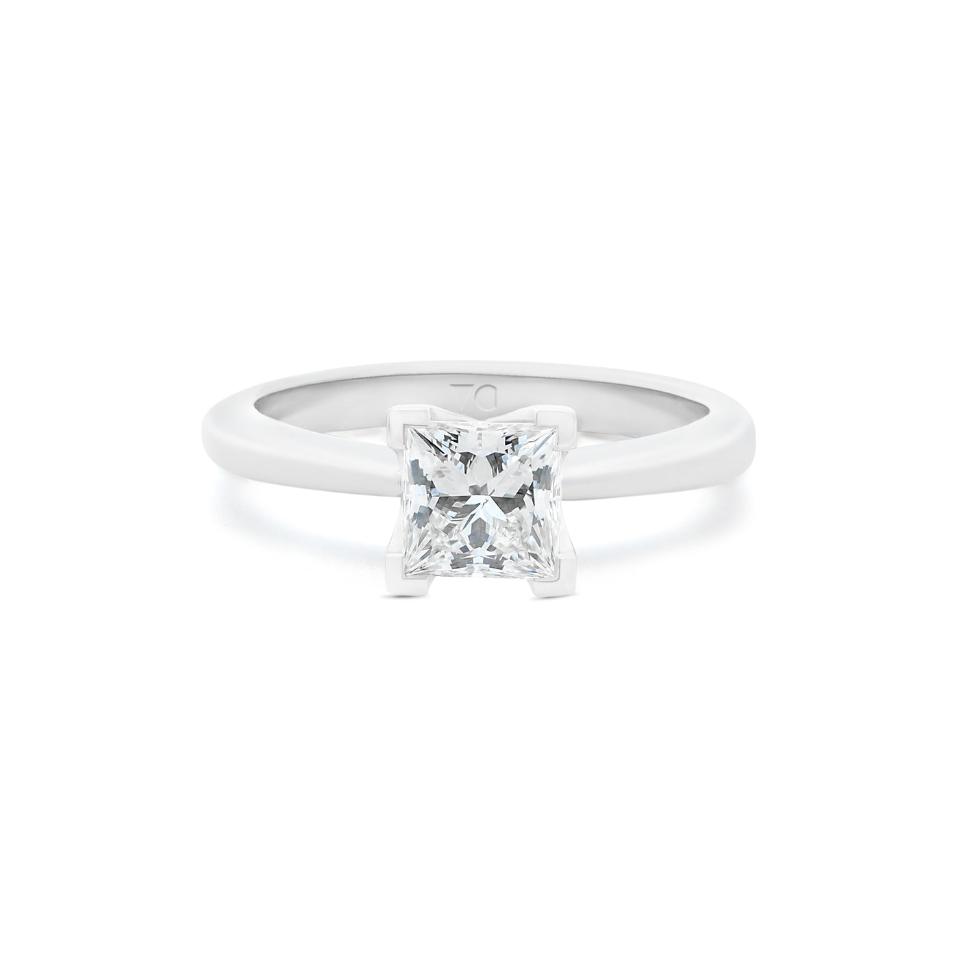 Princessa: Fire Princess Cut Diamond Solitaire Ring in Platinum | 1.00ct G SI1 