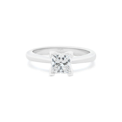 Princessa: Fire Princess Cut Diamond Solitaire Ring in Platinum | 1.00ct G SI1 