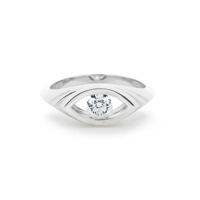 Wavelet: Brilliant Cut Diamond Solitaire Ring in Platinum | 0.40ct D VVS2