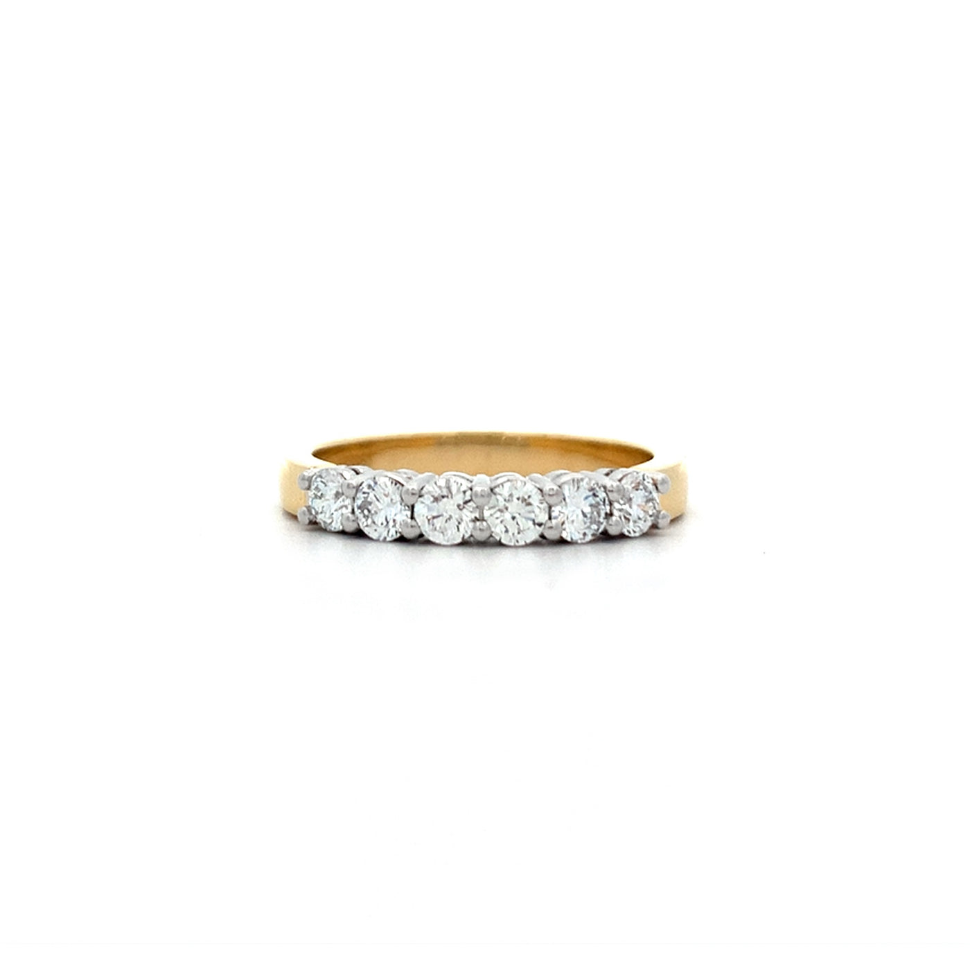 Diamond Set Six Stone Ring in Yellow Gold | 0.60ctw