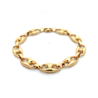 Anchor Link Bracelet in Yellow Gold