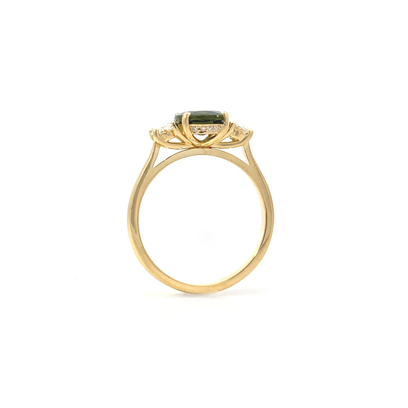 Sapphire and Diamond Three Stone Ring in Yellow Gold | 2.01ct