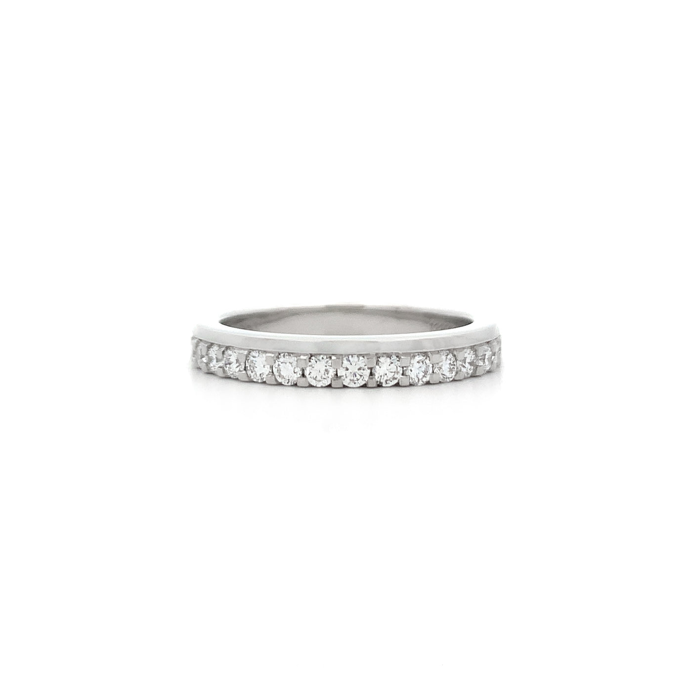 Brilliant Cut Diamond Set Edged Ring in Platinum | 0.49ctw