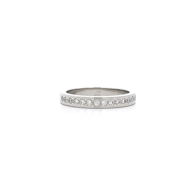 Single Bead Set Diamond Ring in Platinum | 0.21ctw