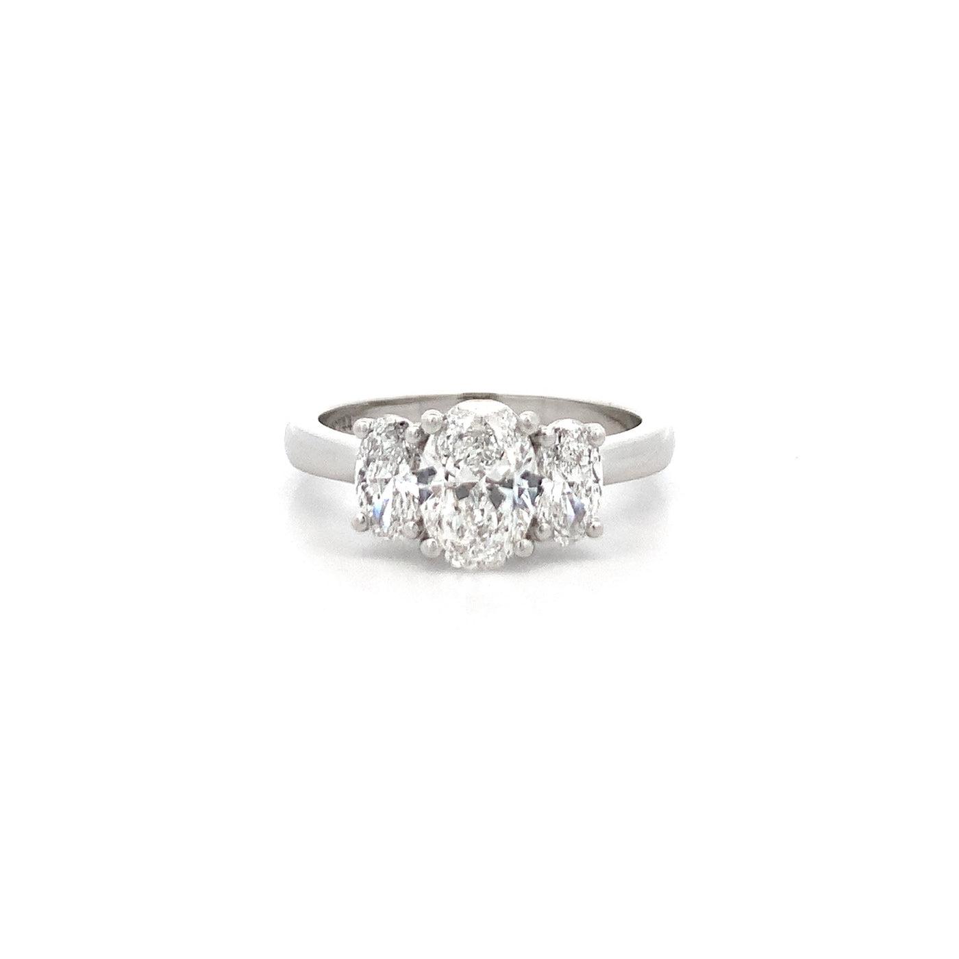 Harmony: Oval Cut Diamond Three Stone Ring in Platinum | 1.67ctw