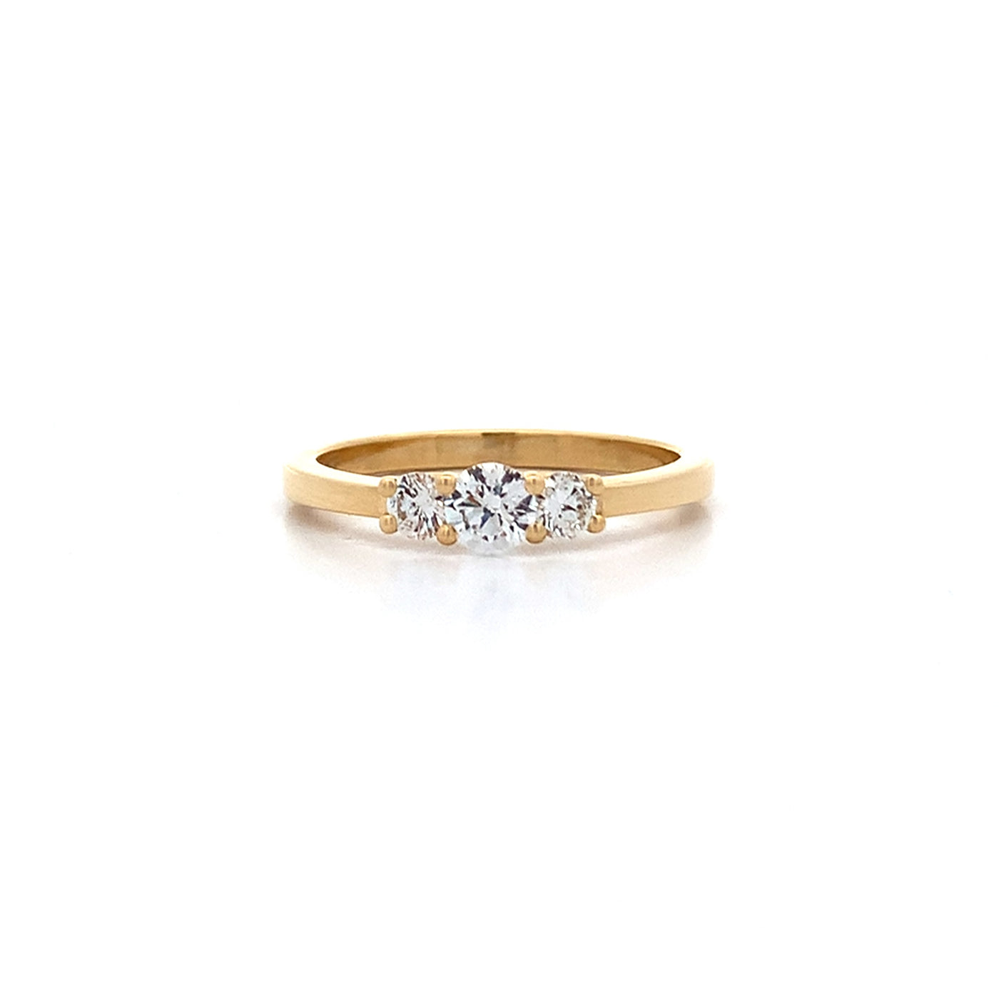 Petite: Brilliant Cut Diamond Three Stone Ring | 0.40ctw