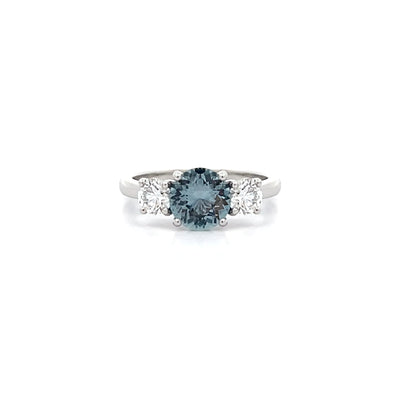 Sapphire and Diamond Three Stone Ring | 1.98ctw