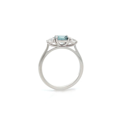 Sapphire and Diamond Three Stone Ring | 1.98ctw