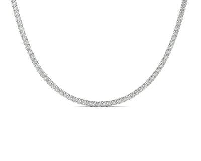 Brilliant Cut Diamond Tennis Necklace in White Gold | 6.75ctw F-G SI
