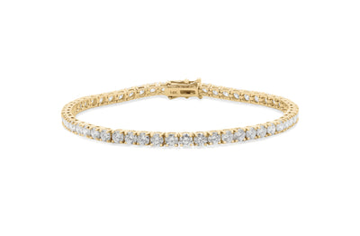 Brilliant Diamond Set Tennis Bracelet in Gold