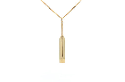 Cricket Bat Pendant in Yellow Gold