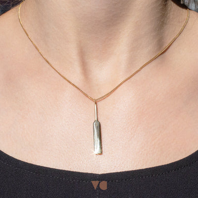 Cricket Bat Pendant in Yellow Gold