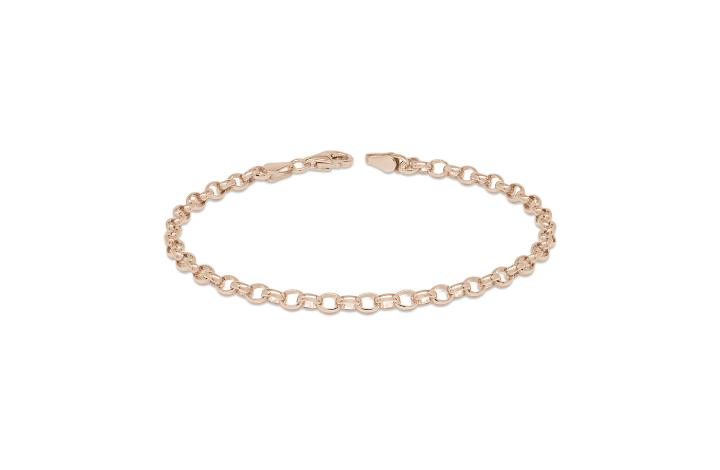 Oval Belcher Chain Bracelet in 9ct Gold