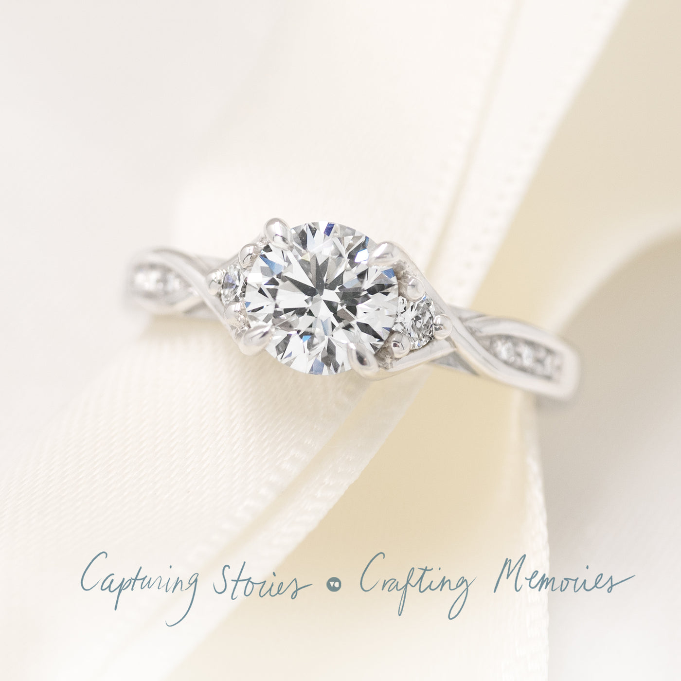 Pirouette: Brilliant Cut Diamond Solitaire Ring in Platinum | 1.04ctw
