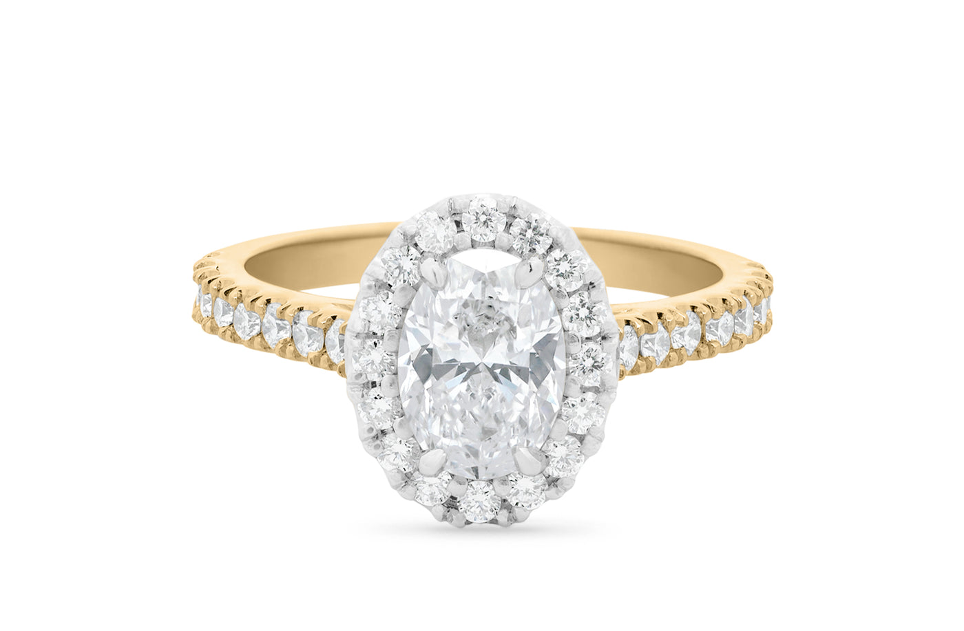 Adorn: Oval Cut Diamond Halo Ring