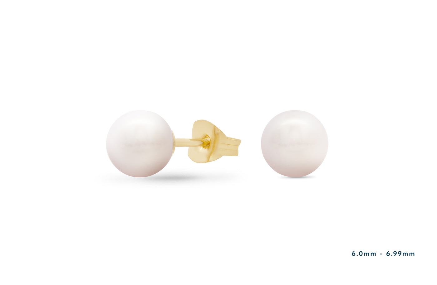 Akoya Pearl Stud Earrings in Yellow Gold