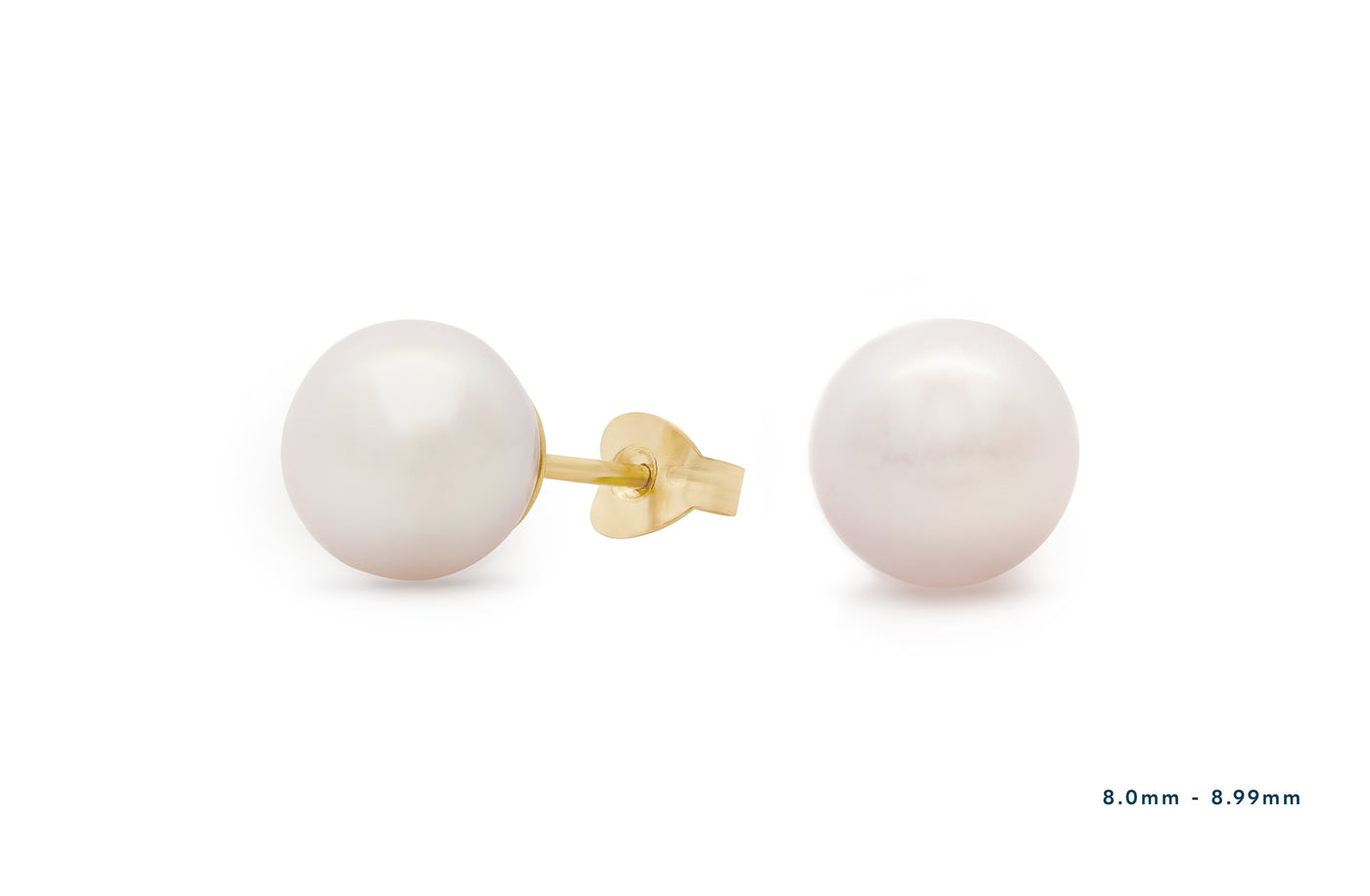 Akoya Pearl Stud Earrings in Yellow Gold