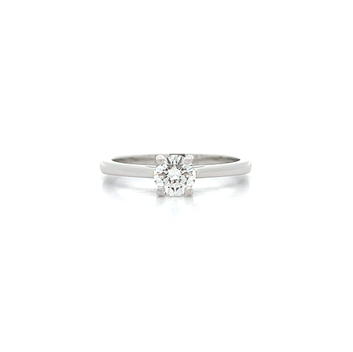 Alice: Brilliant Cut Diamond Solitaire Ring in Platinum | 0.51ct H SI1