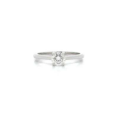 Alice: Brilliant Cut Diamond Solitaire Ring in Platinum | 0.51ct H SI1