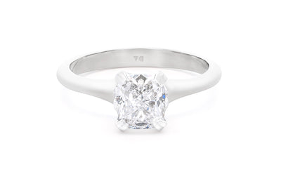 Arabesque: Cushion Cut Diamond Solitaire Ring