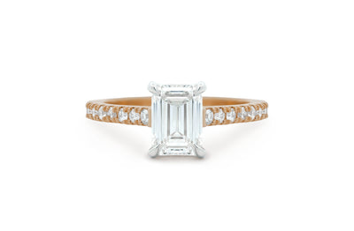 Belle: Emerald Cut Diamond Solitaire Ring