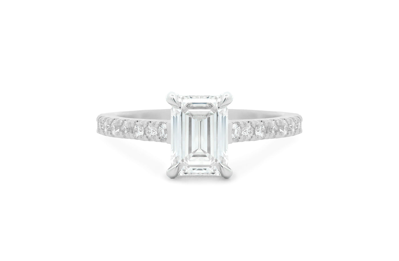 Belle: Emerald Cut Diamond Solitaire Ring