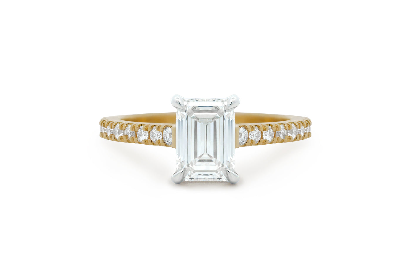 Belle: Emerald Cut Diamond Solitaire Ring