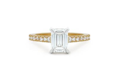 Belle: Emerald Cut Diamond Solitaire Ring