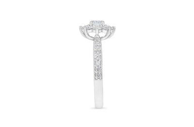 Blossom: Brilliant Cut Diamond Halo Ring