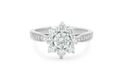 Blossom: Brilliant Cut Diamond Halo Ring