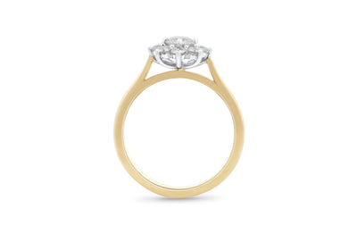 Fleur: Brilliant Cut Diamond Halo Ring