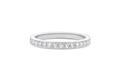 Brilliant Diamond Grain Set Eternity Ring