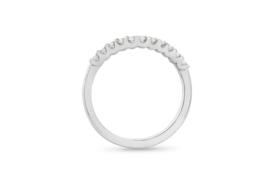 Brilliant Diamond Set Curve Shape Ring