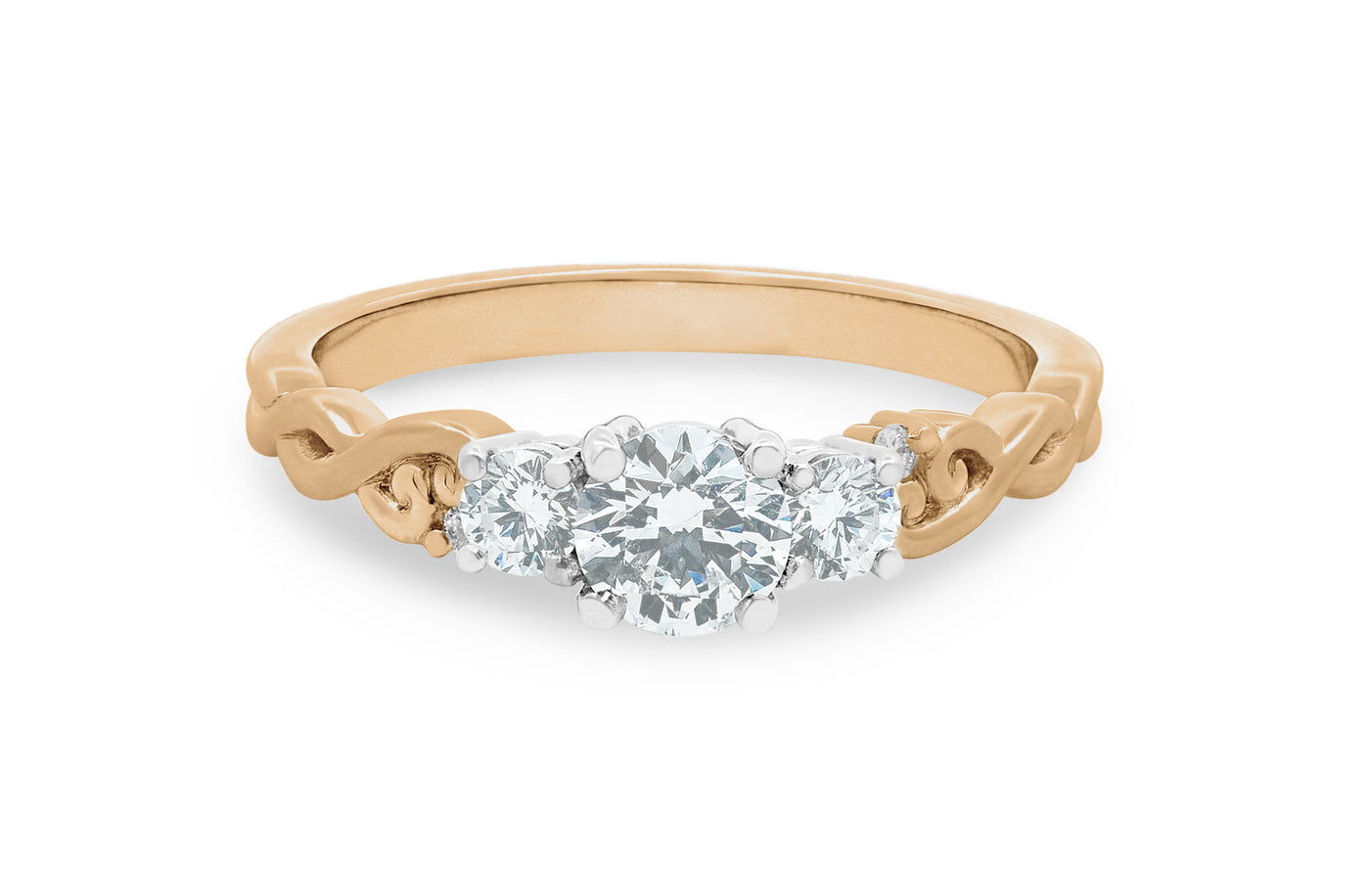 Cara: Brilliant Cut Diamond Three Stone Ring
