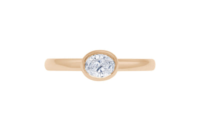 Dawn: Oval Cut Diamond Solitaire Ring