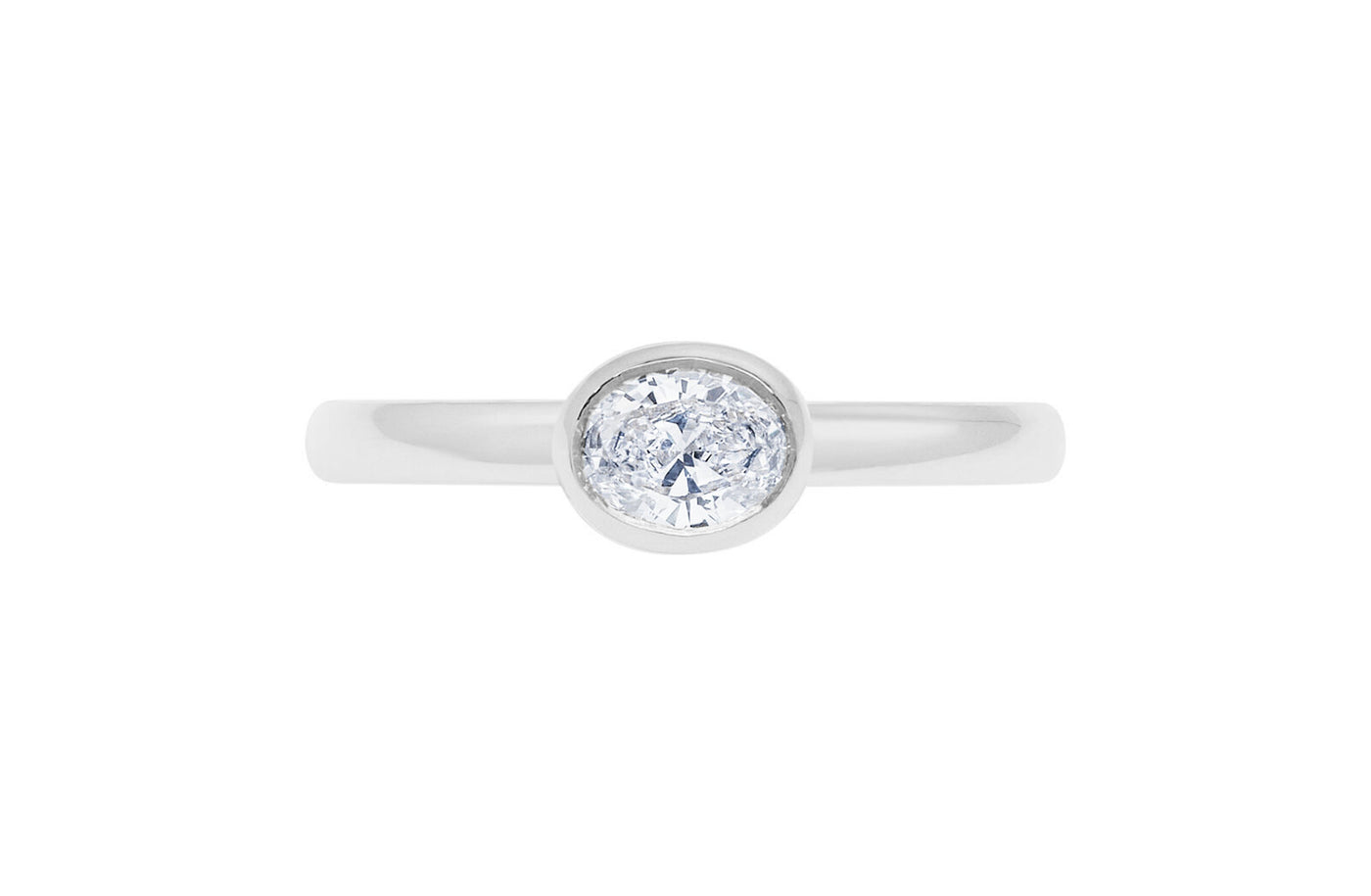 Dawn: Oval Cut Diamond Solitaire Ring