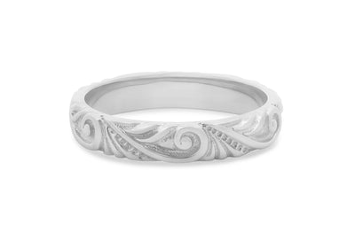 Engraved Filigree Patterned Ring